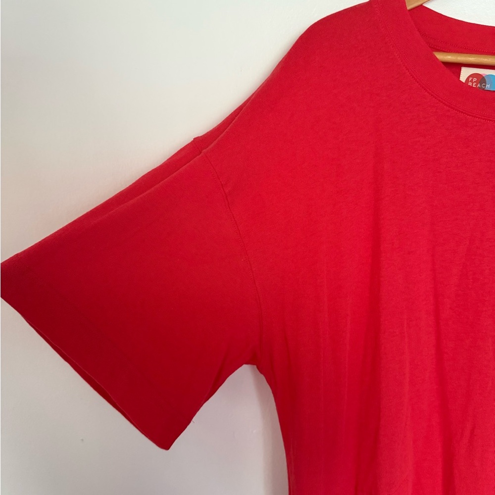Free People Oversized Tshirt Dress - Red - Picture 3 of 6